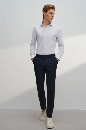 Tencel Cool Touch Slim Fit Twill Suit Pants