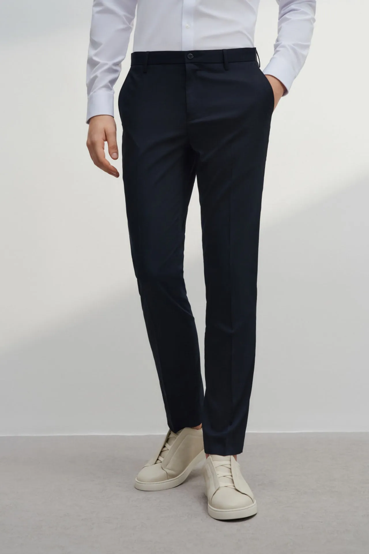 Tencel Cool Touch Slim Fit Twill Suit Pants