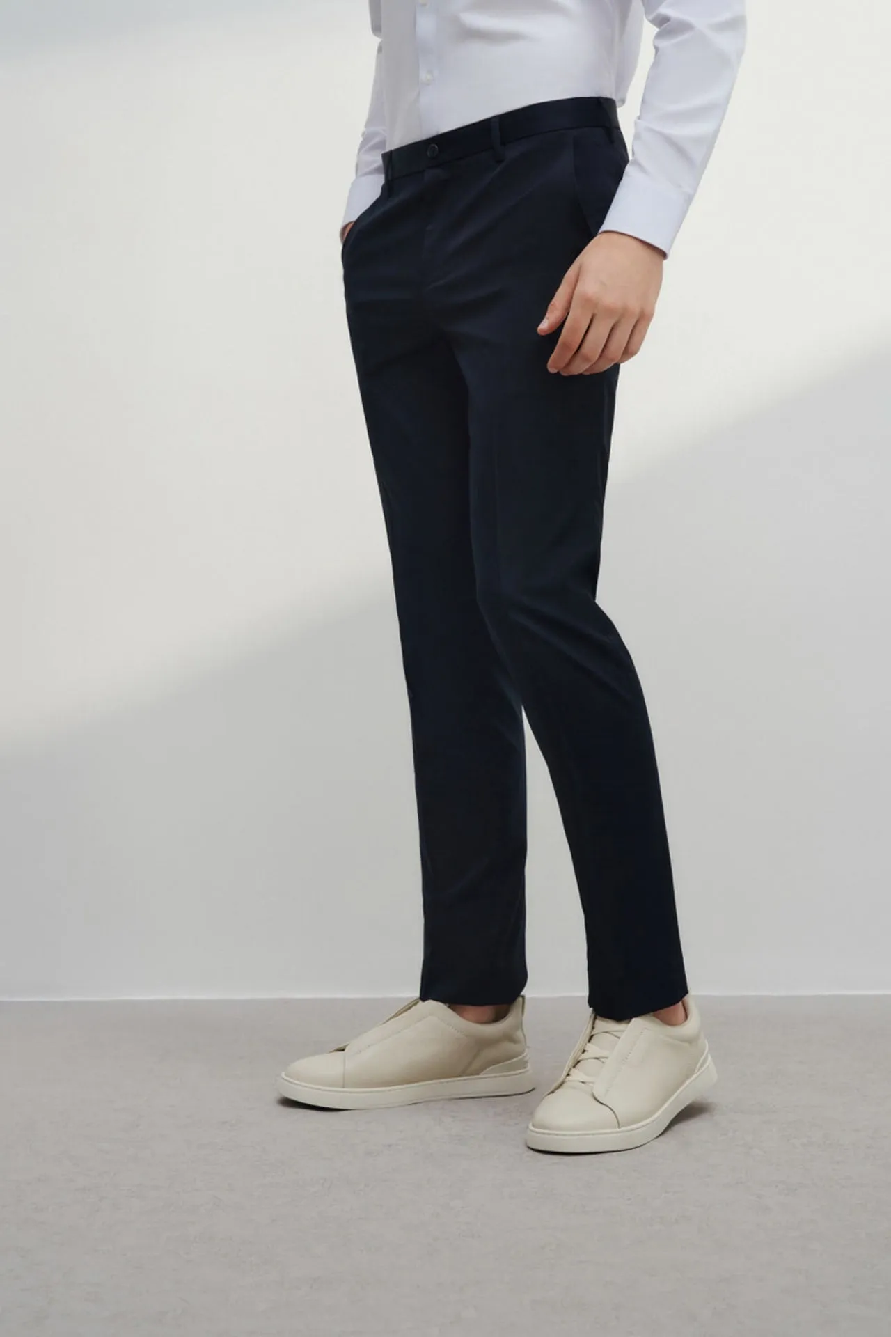 Tencel Cool Touch Slim Fit Twill Suit Pants