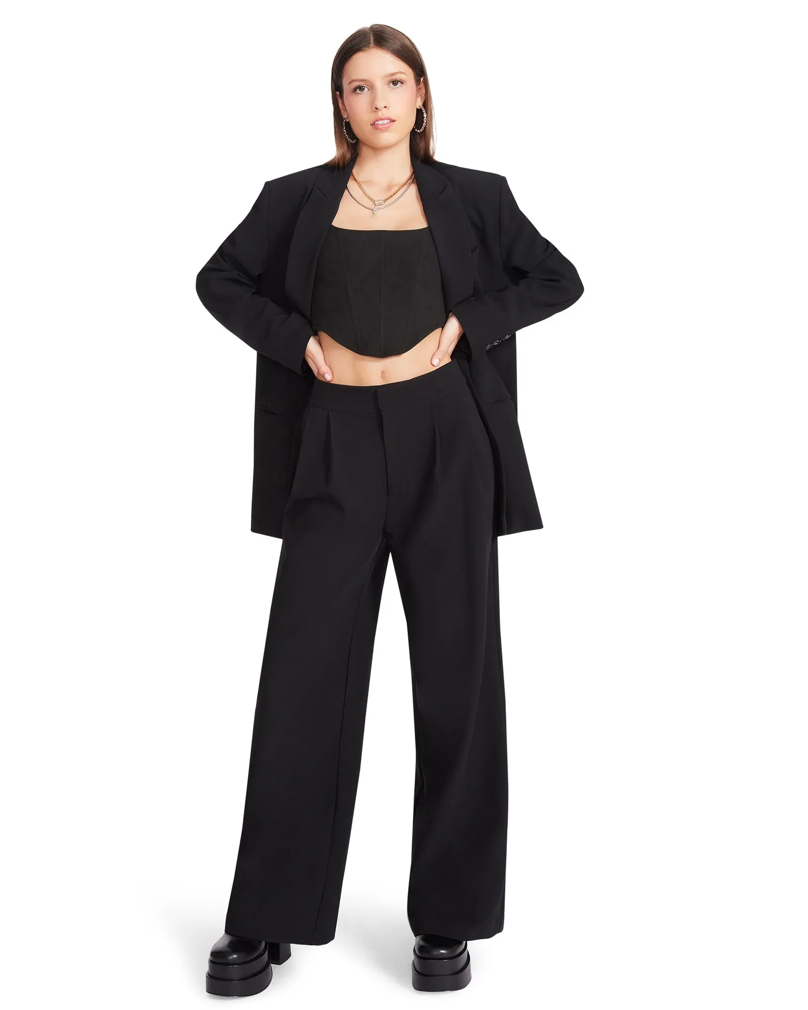 The Isabella Double Breasted Blazer - Black