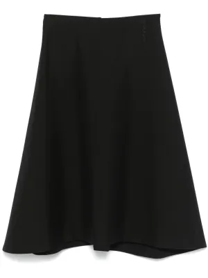 virgin-wool midi skirt