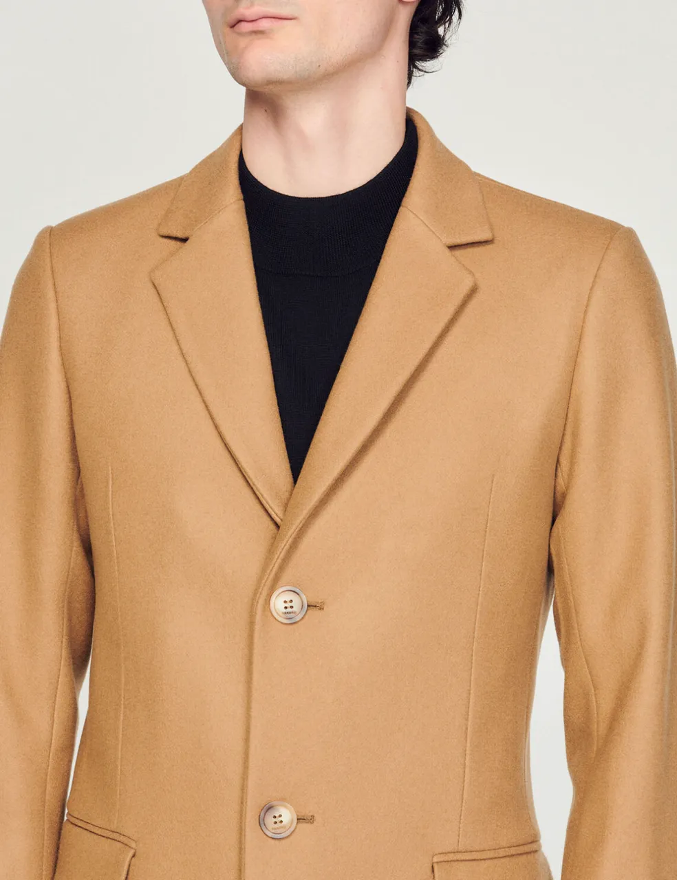 Wool and cashmere coat