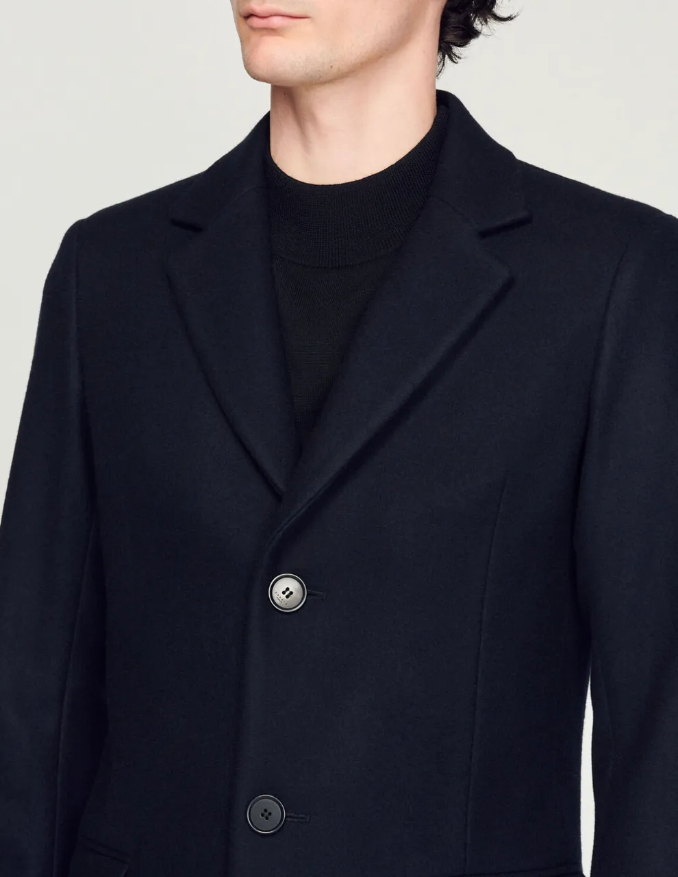 Wool and cashmere coat